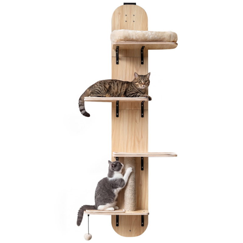 Door Hanging Cat Climber 4-level Height Adjustable With Plush Bed ...
