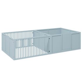 PawHut Whelping Box for Dogs, Dog Whelping Pen with Removable Doors, Puppy Playpen for Indoors, Puppy Supplies & Essentials, 81" x 39" x 20", Gre