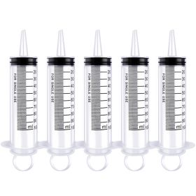 5Packs 100ml Syringe For Industrial, Scientific, Measuring, Watering, Pet Feeding, Liquid Refilling And Dispensing (Option: 5pcs)