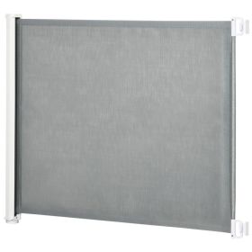 Retractable Pet Safety Barrier Gate, Flexible and Extensible for Stairways Doorways Hallways, Grey (Option: Grey)