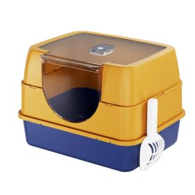 Enclosed Cat Litter Box, Orange - Odor-Locking, Spacious For Large Cats, A Must-Have For Cat Parents (Option: Orange)