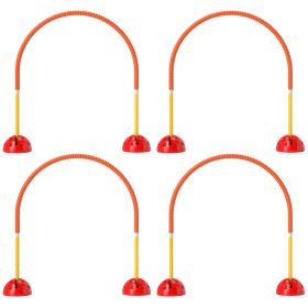 4 Piece Dog Agility Equipment W 4 Adjustable Width Doors, Carry Bag, Easy Assemble & Portable, Orange (Color: Orange)