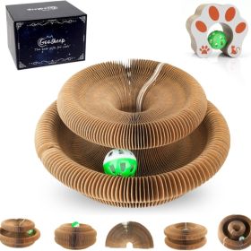 1 Pack Kitty Kurlz Cat Scratcher Toy Interactive For Indoor Cats (Option: Brown)